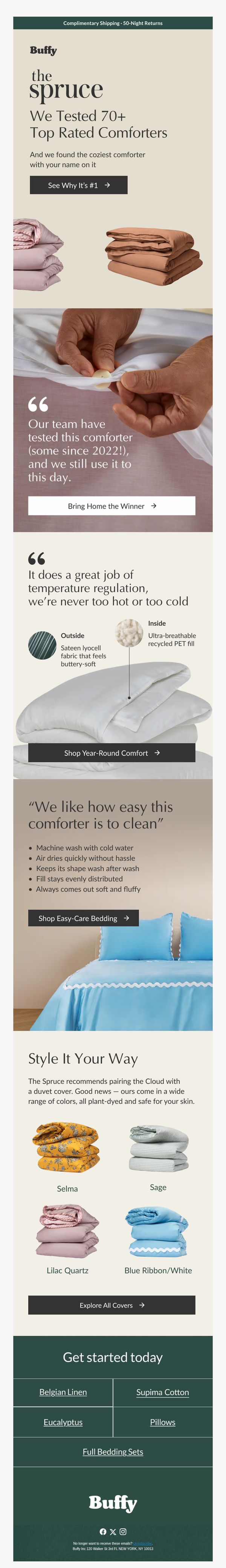 7. Buffy: The Spruce tested 70 Comforters...