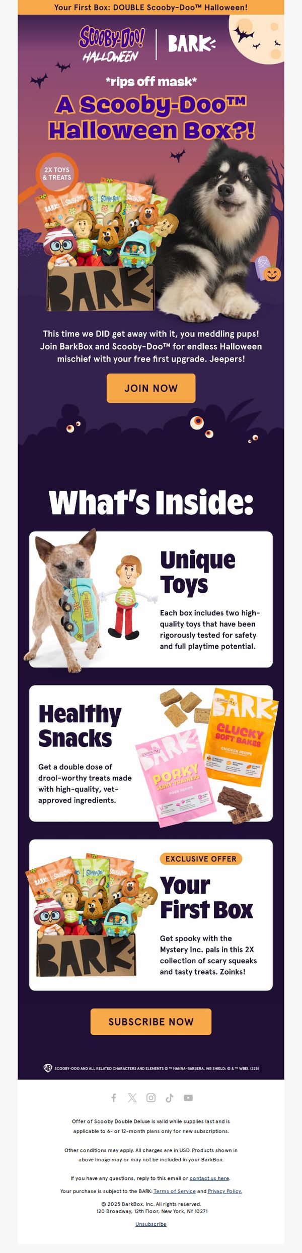 6. Bark Box: Zoinks! FREE Scooby Halloween Box