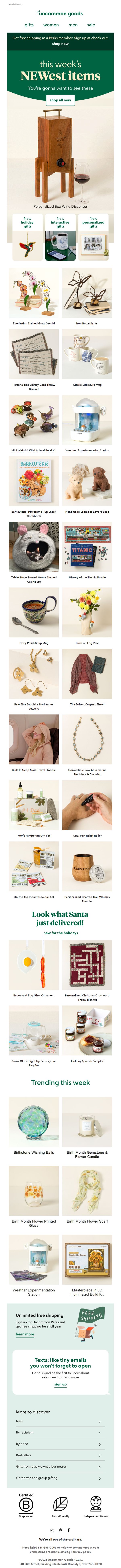 8. uncommon goods: This week’s NEWest items