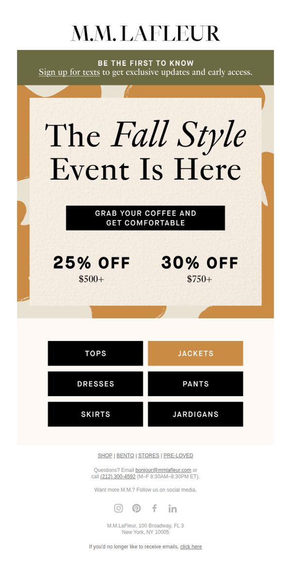 7. M.M. LaFleur: DON’T FORGET: The Fall Style Event Is Here