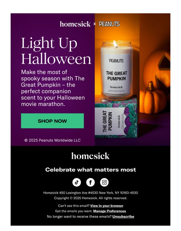 10. Homesick: Get The Great Pumpkin (While You Still Can!) 🎃