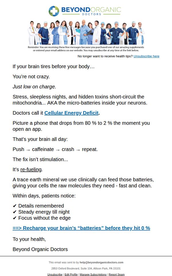 8. Beyond Organic Doctors: The “burnt-battery” cause of brain fog (and how to recharge it)