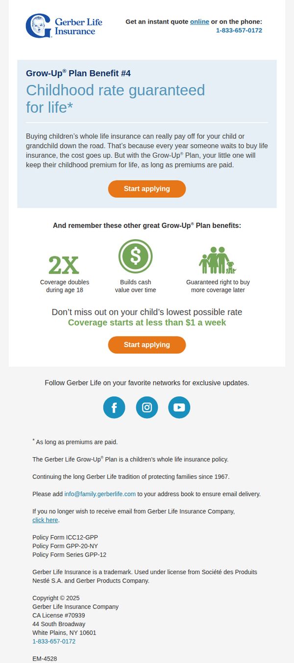 9. One more thing to know: Your child's rate will never be lower