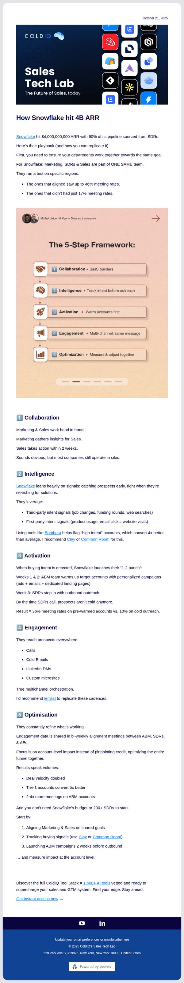 7. ColdIQ : How Snowflake hit 4B ARR