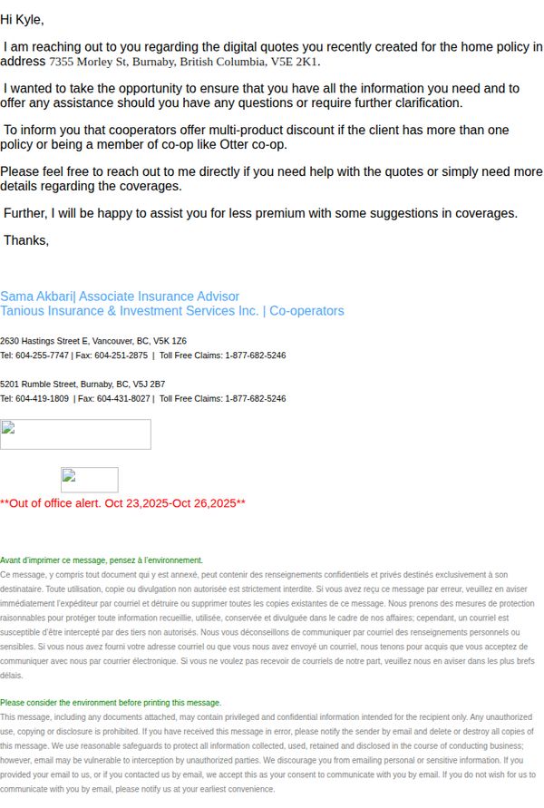 7. Cooperators - Inquiry for Online Condominium  Quote