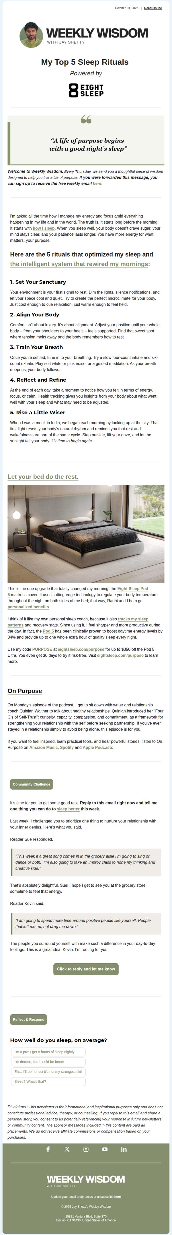 8. Jay Shetty: How I sleep well
