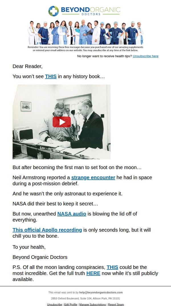 6. Beyond Organic Doctors: Neil Armstrong’s SHOCKING Apollo 11 confession