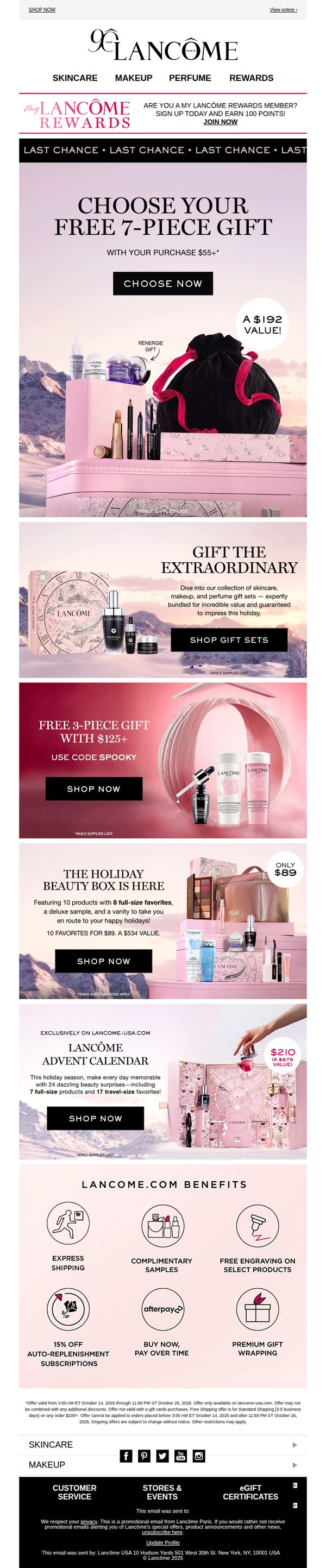 10. 10 FREE Gifts on $125+ Disappear TONIGHT!