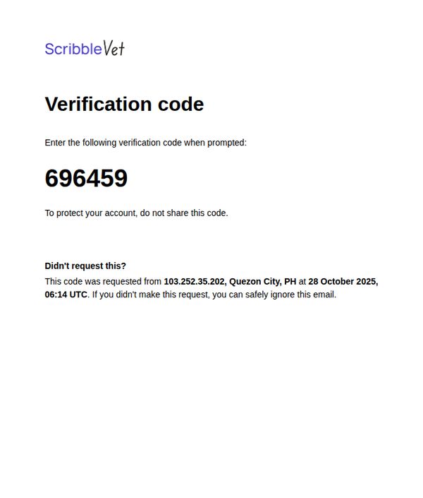 9. 696459 is your verification code