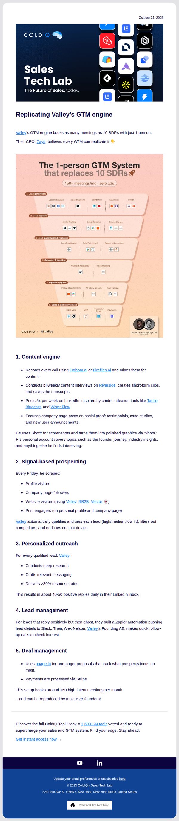 6. ColdIQ : how 1 person outsells 10