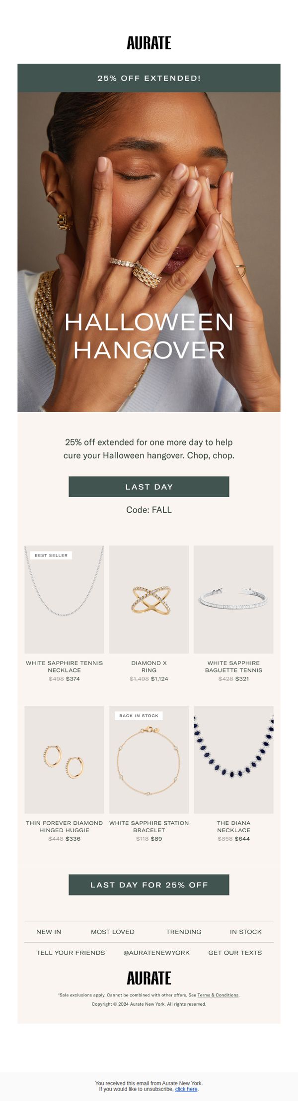 6. 25% OFF: ONE MORE DAY