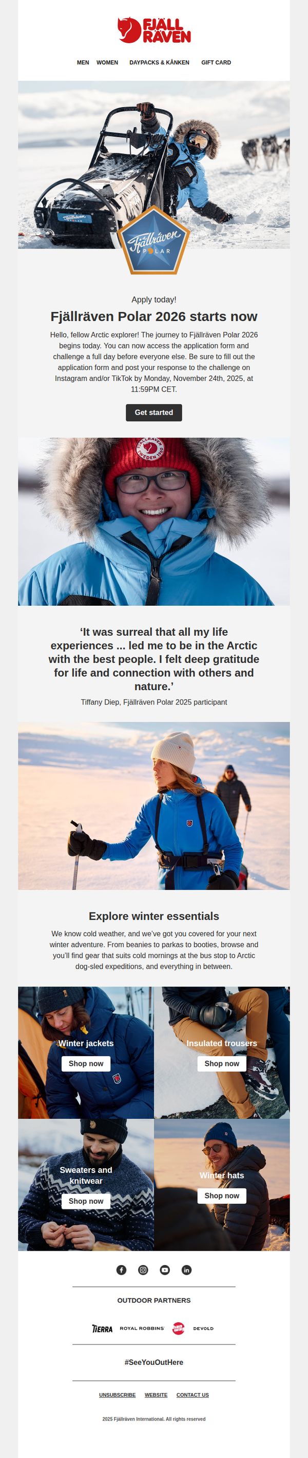 8. Fjällräven: Start Fjällräven Polar early