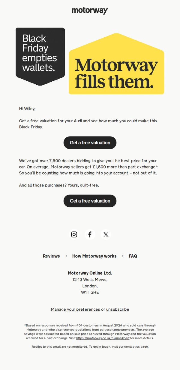 9. Earn back this Black Friday – sell your Audi