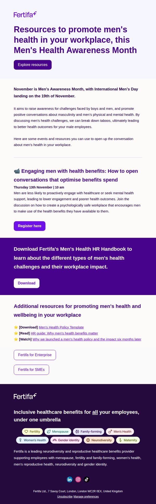 6. Fertifa: Explore resources for Men's Health Awareness Month