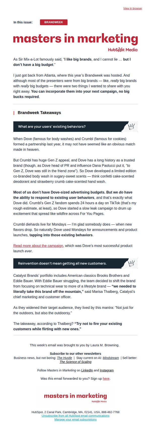 9. HubSpot: 💸  Big brands, SMB budgets