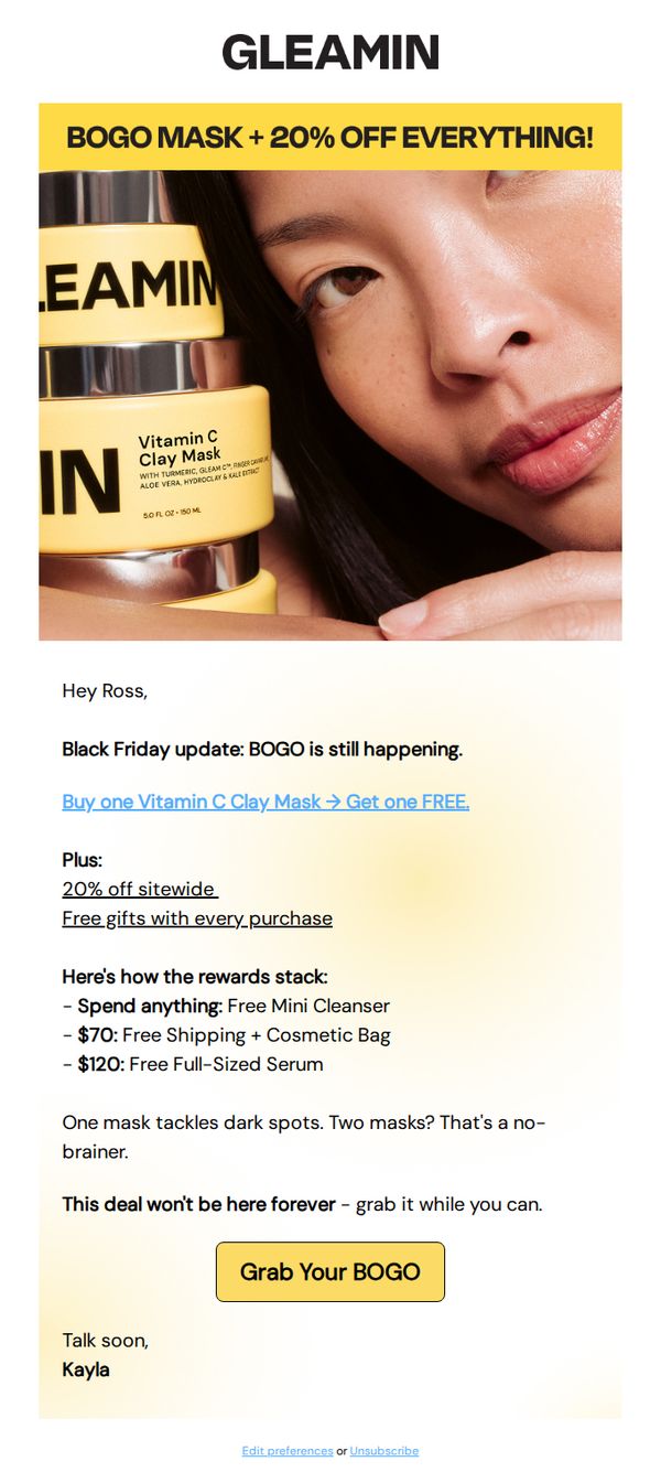 10. stack all 3 deals: BOGO + discount + gifts