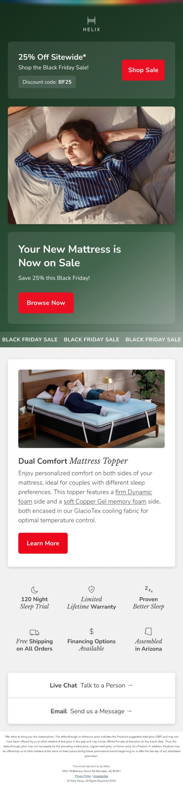 9. Helix Sleep: Did you see our Black Friday deal?