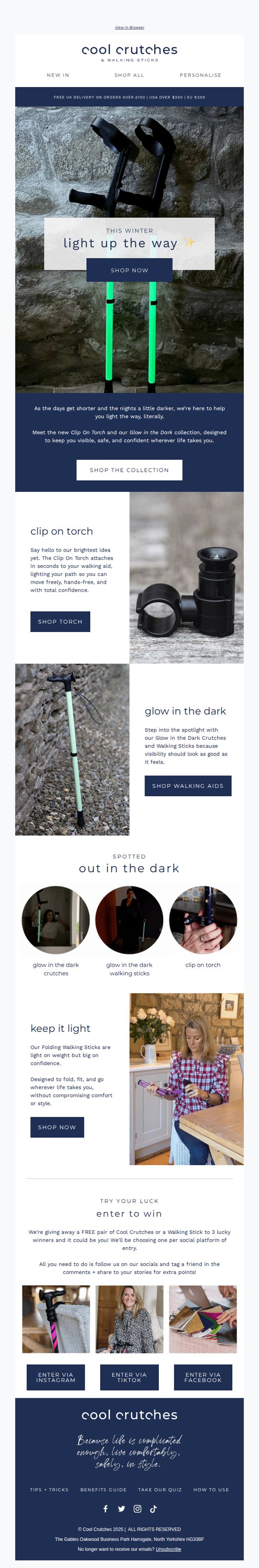 7. Cool Crutches: Light The Way This Winter 💡✨