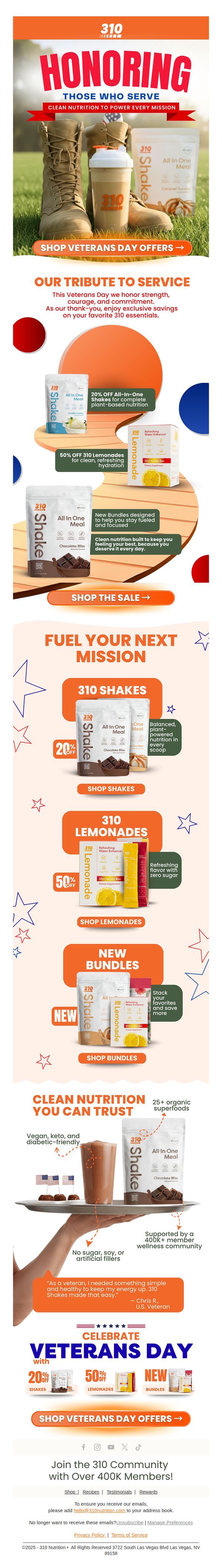 6. 310 Nutrition: Honoring Our Heroes This Veterans Day