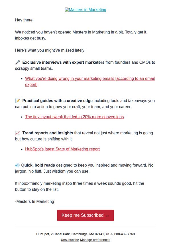 8. Still want marketing ideas in your inbox?