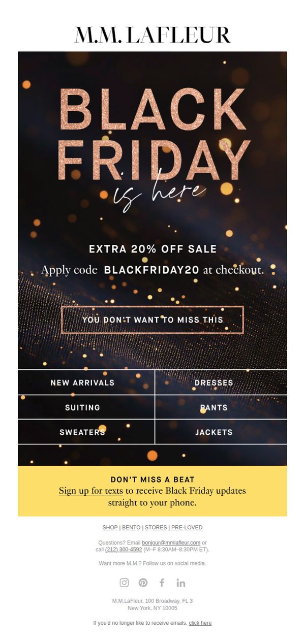 9. The Black Friday Event is on.