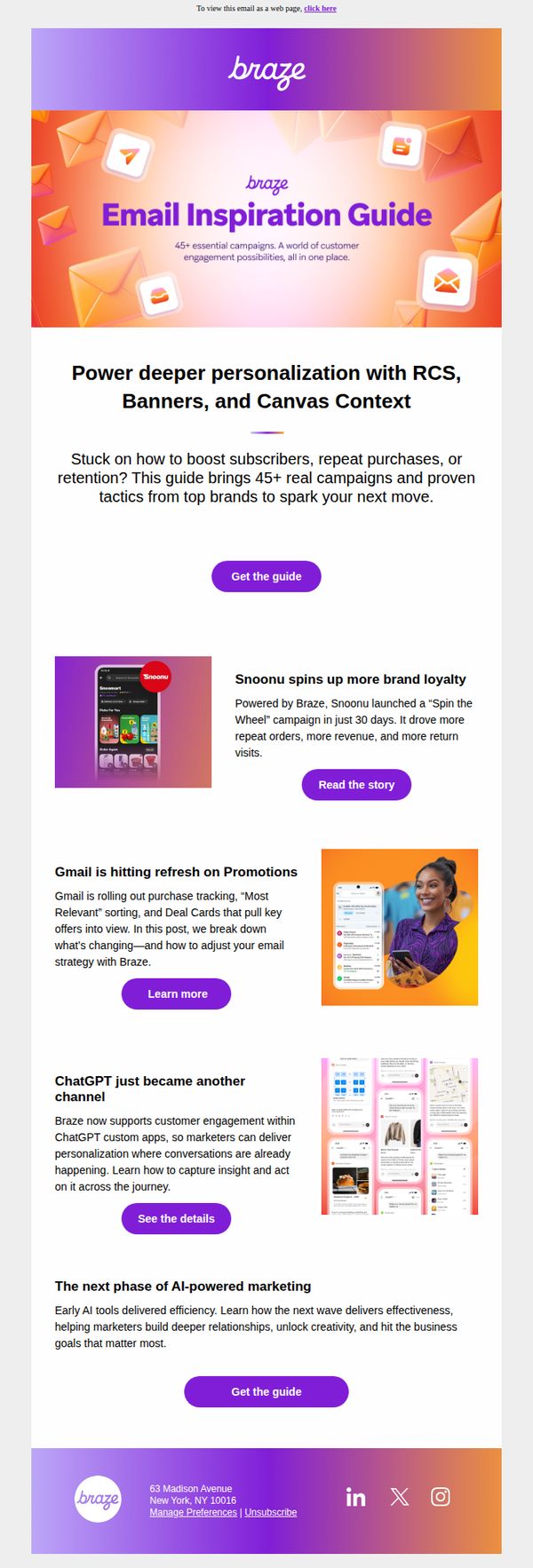 9. Braze: Gmail changes, ChatGPT updates for brands, and new email inspo