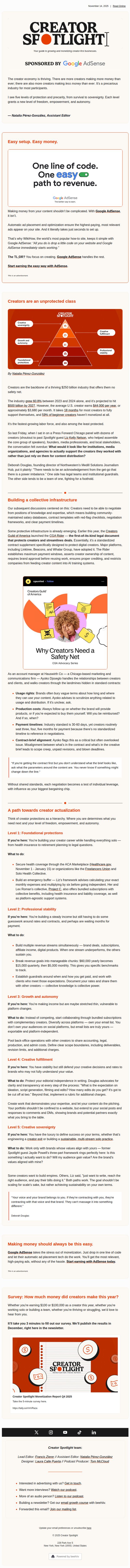 10. beehiiv : 🔴 The creator hierarchy of needs
