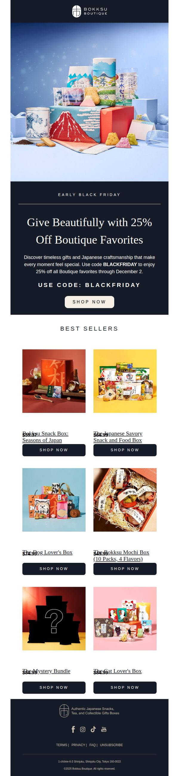 6. Black Friday Begins: 25% Off All Boutique Finds