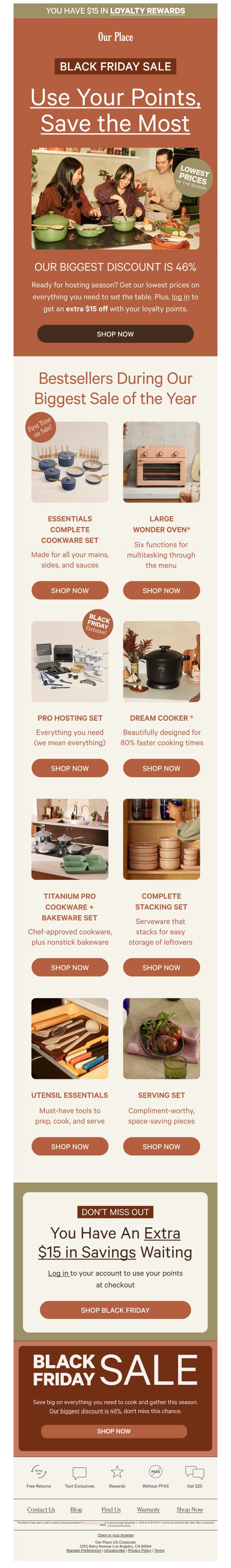 7. Our Place: Once-a-Year Prices