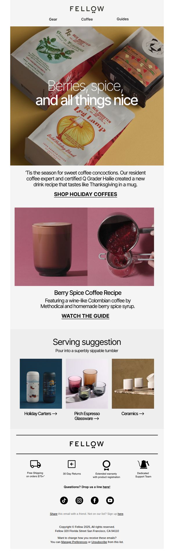 10. A very berry holiday coffee recipe