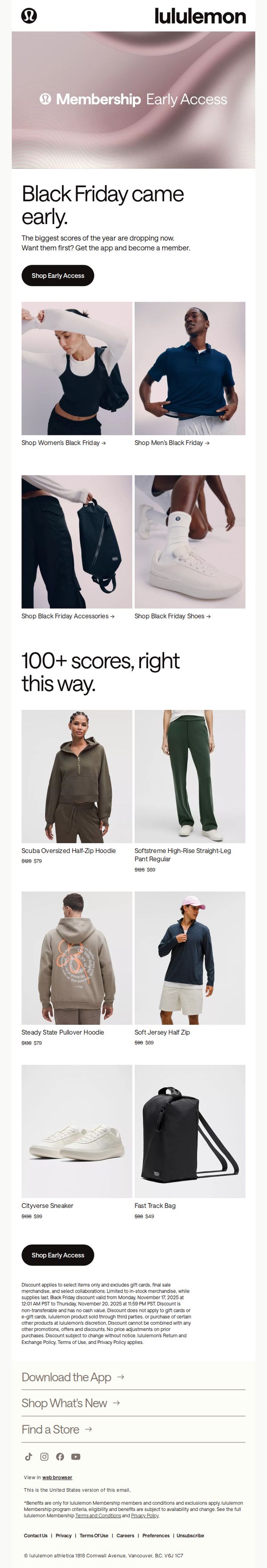 10. Early Access to Black Friday starts now