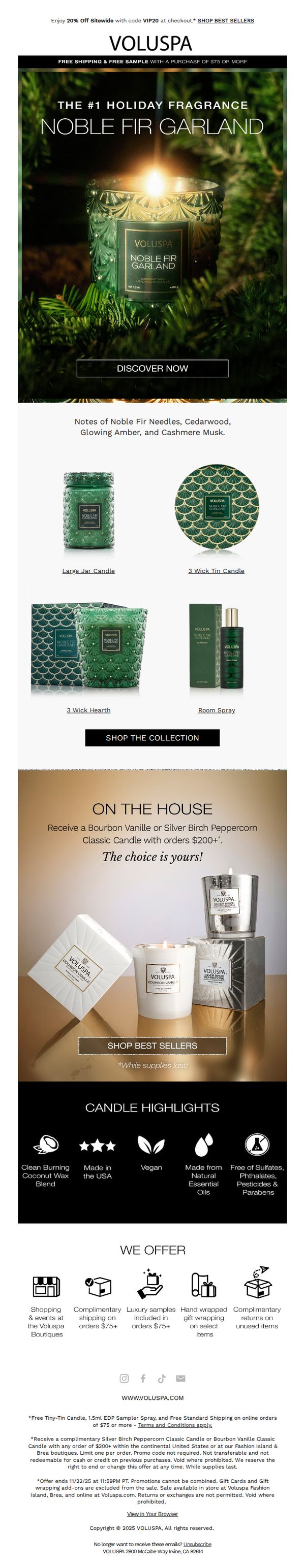 10. Noble Fir Garland: #1 Holiday Fragrance