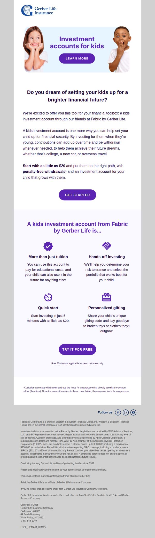 7. Invest in your child's tomorrow—starting today