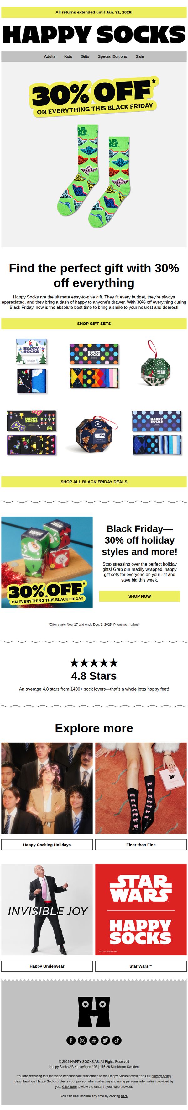 6. Black Friday—30% Off Gift Sets & Everything Else