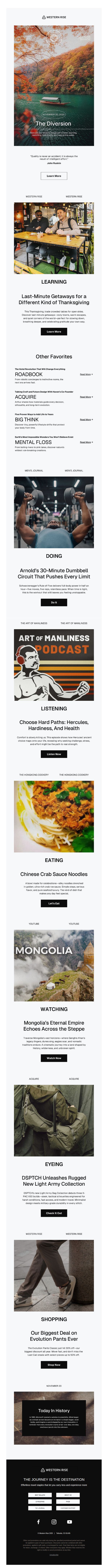 7. November 20, 2025: Thanksgiving Getaways, 30-Minute Dumbbell, & Crab Sauce Noodles