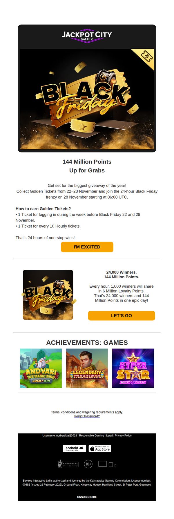 7. Jackpot City - CA: 24 Hours. 24,000 Winners. You in?