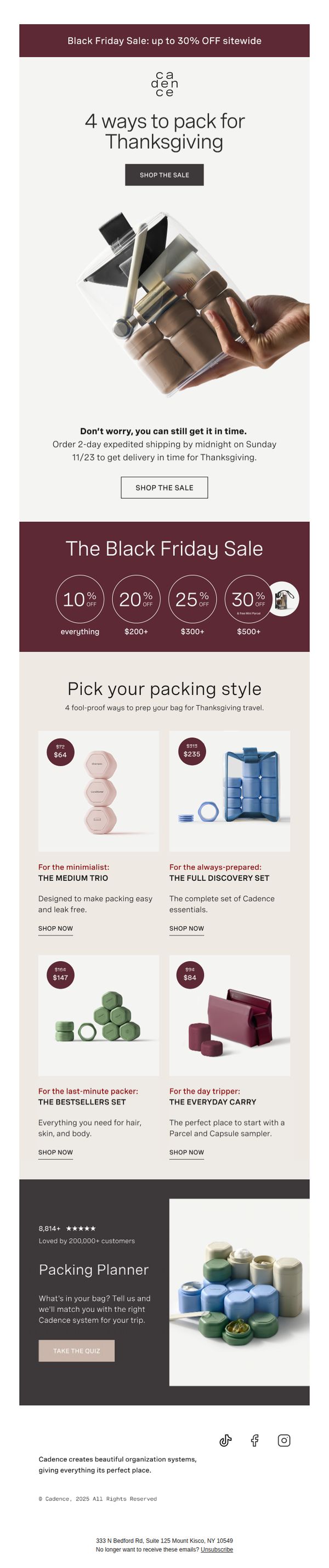 10. Cadence: 4 fool-proof ways to pack for Thanksgiving
