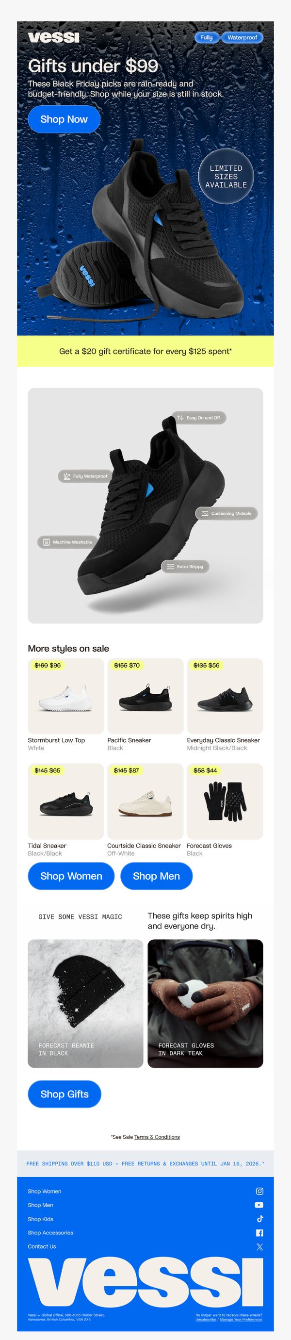 6. Vessi: 💧Black Friday picks under $99