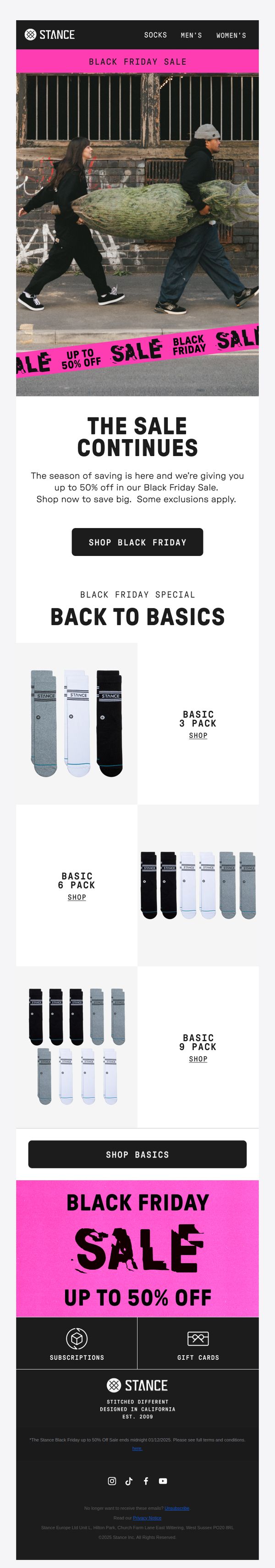 6. Stance Socks: BLACK FRIDAY SALE: Up to 50% off