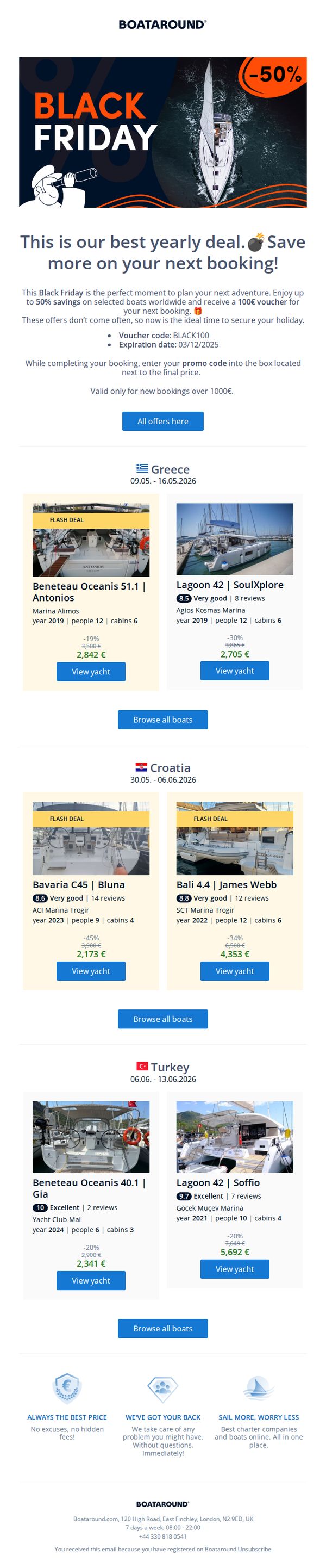 9. Say YES to adventure: 50% off + 100€ bonus 🤩