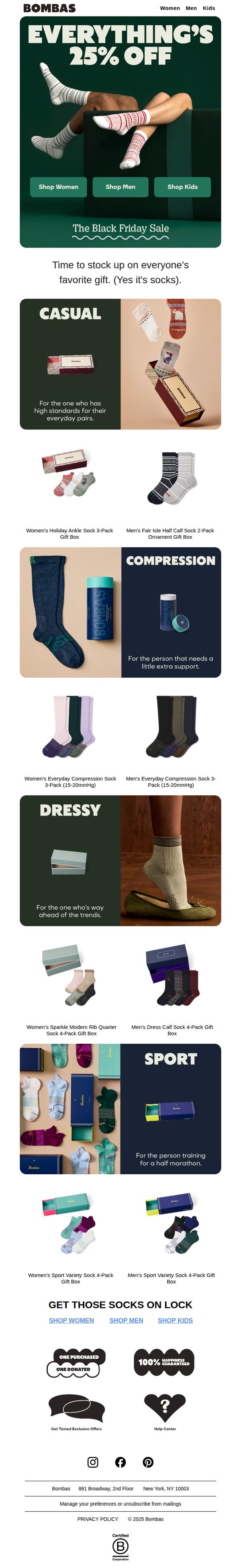 7. Bombas: 25% Off Everything: Sock Up