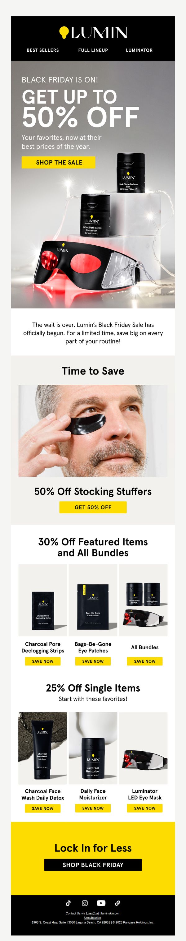 6. Lumin: Black Friday is HERE | Up to 50% Off! 💡