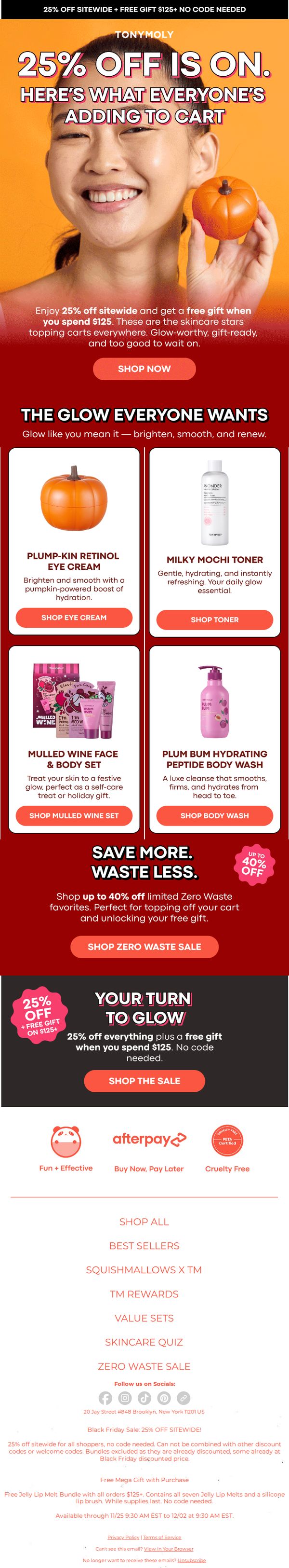 6. 25% OFF STARTS NOW