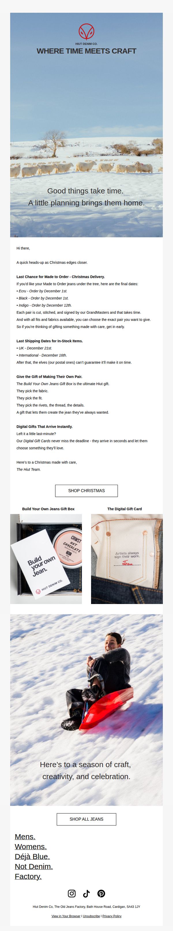 6. Last Call for Christmas Orders