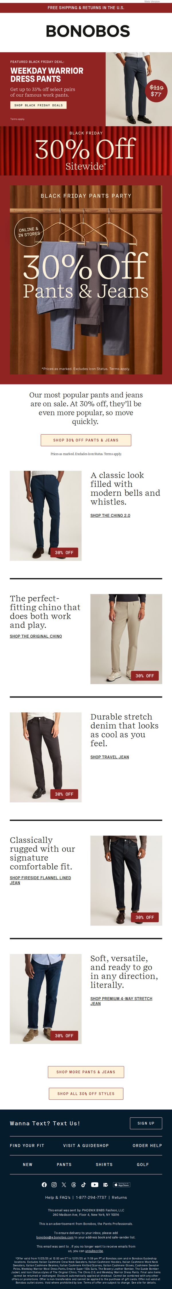 8. Black Friday: 30% Off The Best Pants