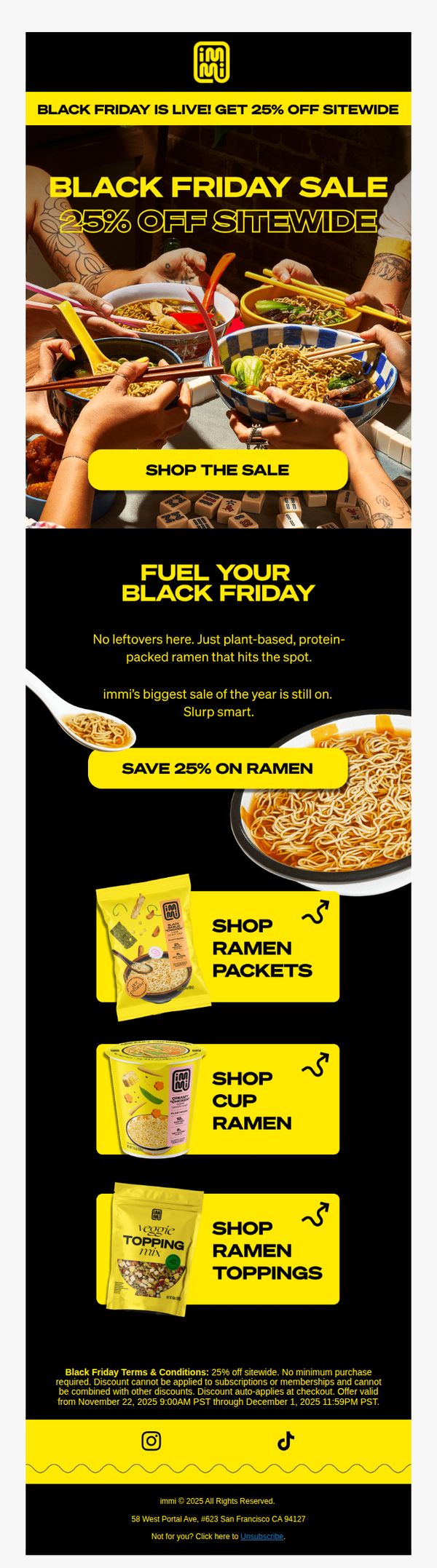 7. Ramen sale? You bet. 25% off