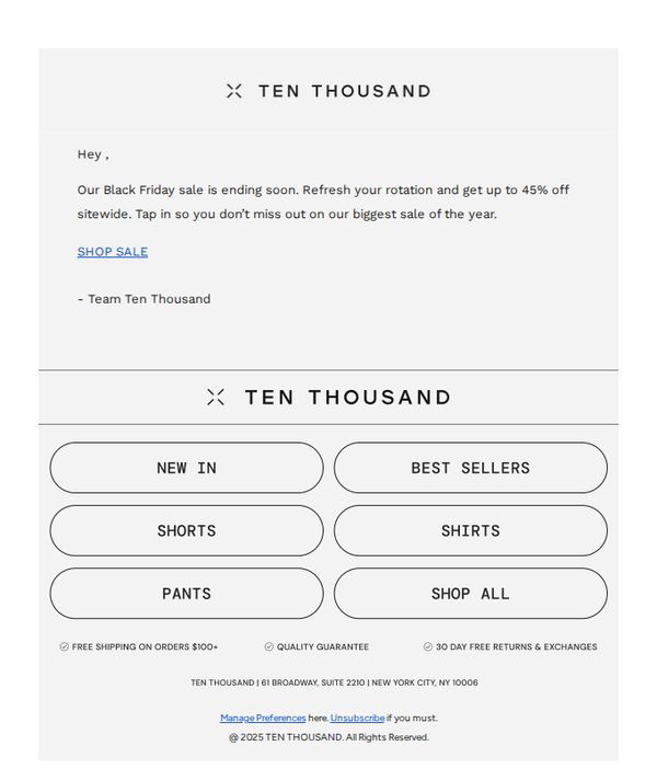 9. ICYMI: Up to 45% Off Sitewide