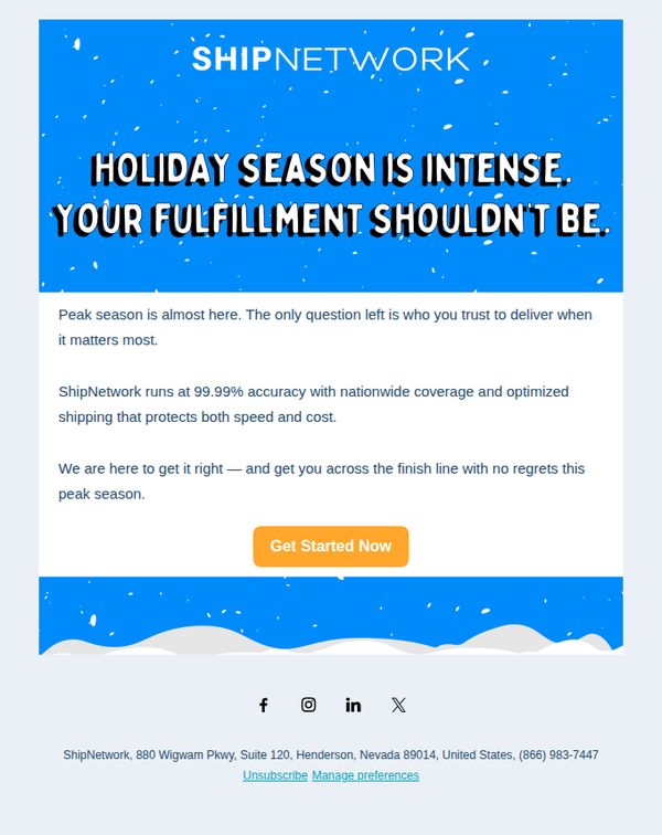 7. Get it right this peak season
