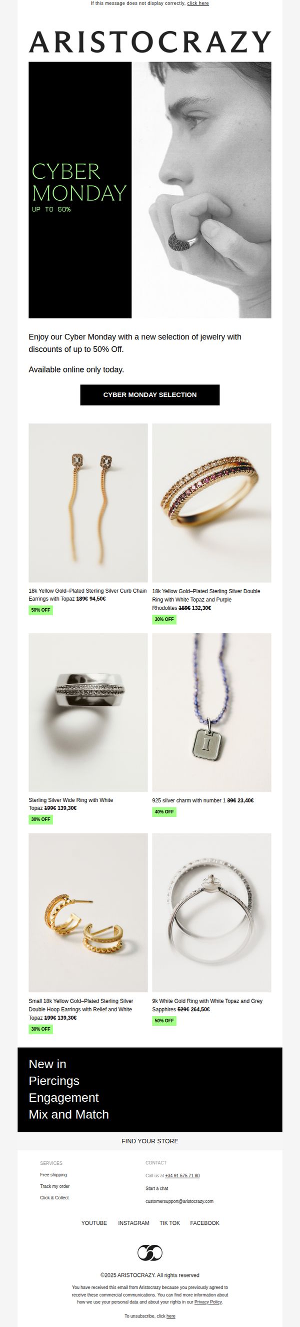 8. Aristocrazy - ES: Cyber Monday up to 50% Off
