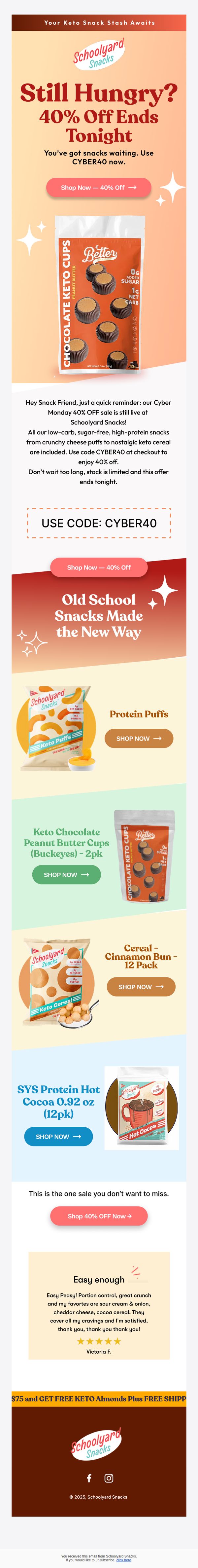 10. Schoolyard Snacks: , Hurry! Cyber Monday Snacks Ending Soon 🎉